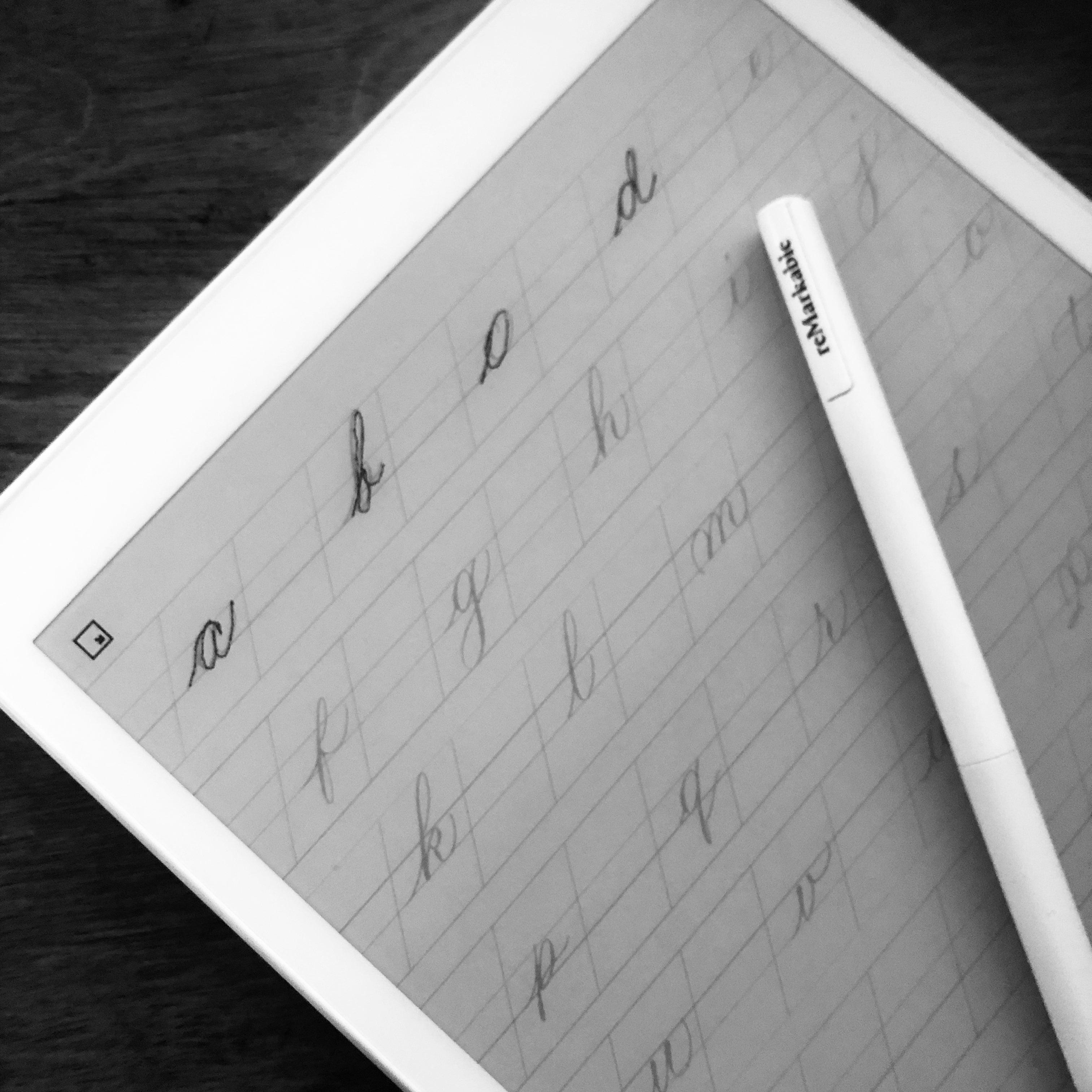 Cursive Notepad Tutorial Supernote | Handwriting Practice Guides – Supernote Templates