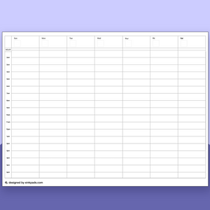 Weekly Landscape Calendar